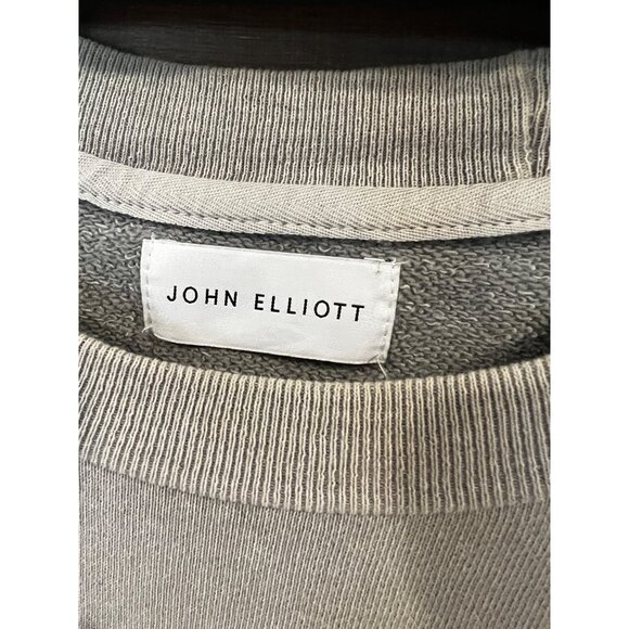 JOHN ELLIOTT men's GREY SWEATSHIRT SIZE 3/ L - Picture 4 of 10